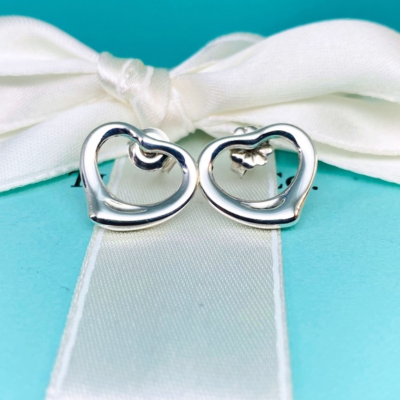 Tiffany & Co. Jewelry - Authentic Tiffany & Co. Elsa Peretti Open Heart Earrings large 16mm with box